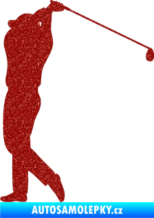 Samolepka Golfista 004 levá Ultra Metalic červená
