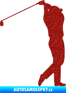 Samolepka Golfista 004 pravá Ultra Metalic červená