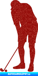 Samolepka Golfista 007 levá Ultra Metalic červená