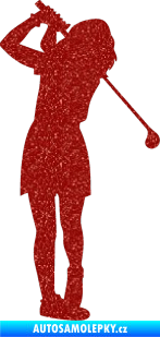 Samolepka Golfistka 014 pravá Ultra Metalic červená