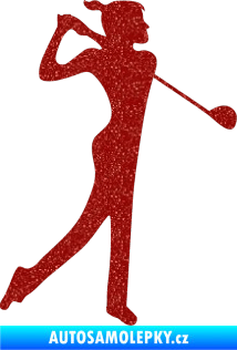 Samolepka Golfistka 016 pravá Ultra Metalic červená