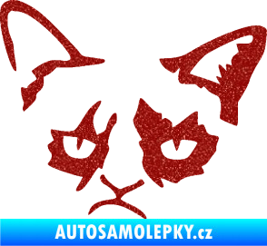 Samolepka Grumpy cat 001 levá Ultra Metalic červená
