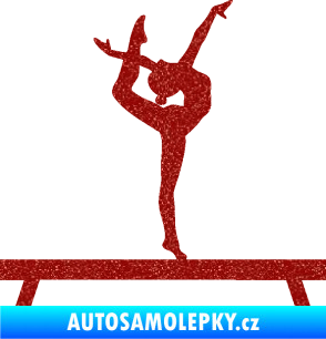 Samolepka Gymnastka 003 pravá kladina Ultra Metalic červená