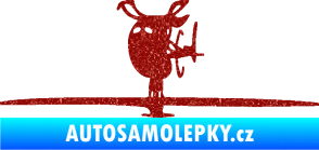 Samolepka Helikoptéra model 001 levá Ultra Metalic červená