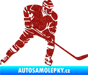 Samolepka Hokejista 026 pravá Ultra Metalic červená
