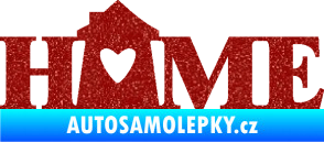 Samolepka Home nápis s domečkem Ultra Metalic červená