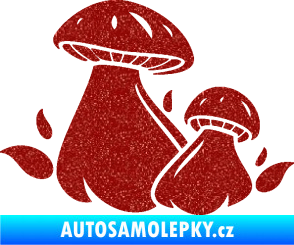 Samolepka Houby 002 levá Ultra Metalic červená