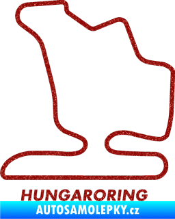 Samolepka Okruh Hungaroring Ultra Metalic červená