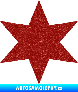 Samolepka Hvězda 002 Ultra Metalic červená