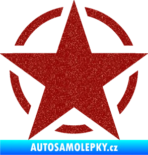 Samolepka Hvězda US Army 001 Ultra Metalic červená