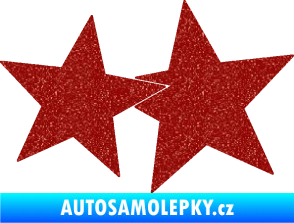 Samolepka Hvězdy 002 pravá spojené Ultra Metalic červená