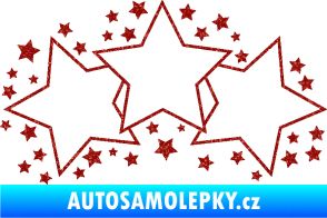 Samolepka Hvězdy a hvězdičky dekor Ultra Metalic červená
