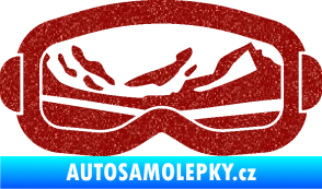 Samolepka I love snow brýle pravá Ultra Metalic červená