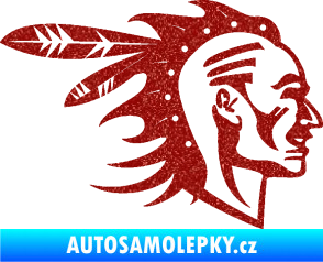 Samolepka Indián 003 pravá Ultra Metalic červená