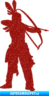 Samolepka Indián 008 pravá sioux s lukem Ultra Metalic červená