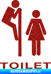 Samolepka Interiér 013 - Toilet Ultra Metalic červená