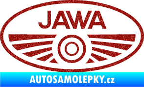 Samolepka Jawa logo Ultra Metalic červená