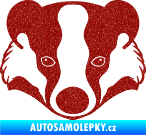 Samolepka Jezevec 001  Ultra Metalic červená