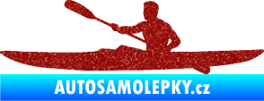 Samolepka Kajakář 003 levá Ultra Metalic červená