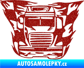 Samolepka Kamion 001 nákladní auto Ultra Metalic červená