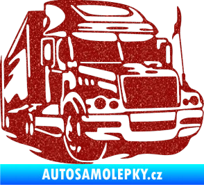 Samolepka Kamion 002 pravá nákladní auto Ultra Metalic červená