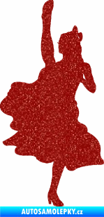 Samolepka Kankán 001 levá tanečnice Ultra Metalic červená