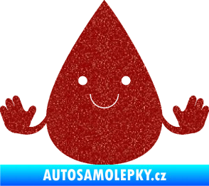 Samolepka Kapka 001 veselá Ultra Metalic červená