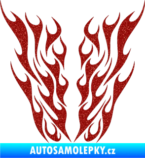 Samolepka Kapota 012 plameny Ultra Metalic červená