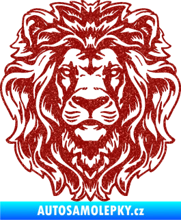 Samolepka Kapota 040 lví hlava Ultra Metalic červená