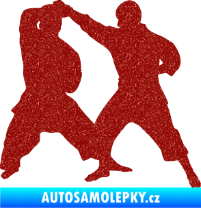 Samolepka Karate 013 pravá souboj Ultra Metalic červená