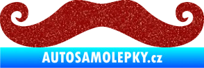 Samolepka Knír 001 movember, moustache styl Ultra Metalic červená