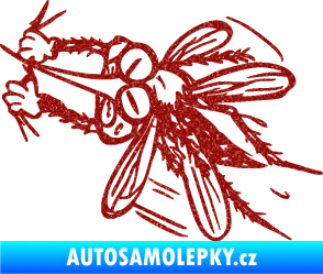 Samolepka Komár 002 levá Ultra Metalic červená