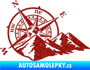 Samolepka Kompas 003 levá hory Ultra Metalic červená
