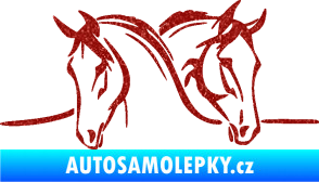 Samolepka Koníci 006 levá Ultra Metalic červená