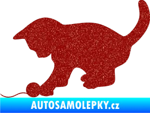 Samolepka Koťátko 001 levá Ultra Metalic červená