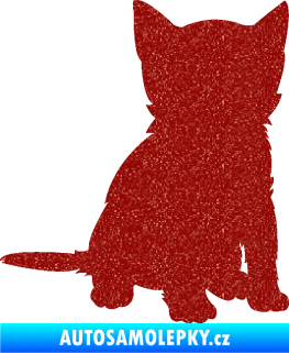 Samolepka Koťátko 005 pravá Ultra Metalic červená