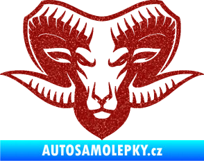 Samolepka Kozel 006 hlava Ultra Metalic červená