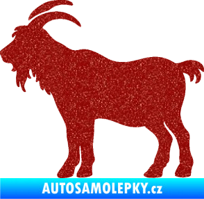 Samolepka Kozel 008 levá silueta Ultra Metalic červená