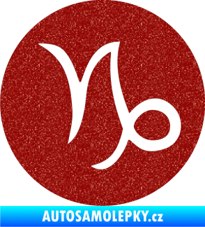 Samolepka Kozoroh 001 - horoskop Ultra Metalic červená