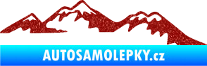Samolepka Krajina hory 020 pravá Ultra Metalic červená