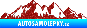 Samolepka Krajina hory 021 levá Ultra Metalic červená