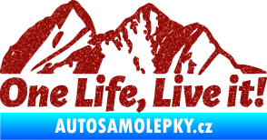 Samolepka Krajina hory 029 pravá Ultra Metalic červená