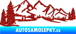 Samolepka Krajina hory 038 levá Ultra Metalic červená