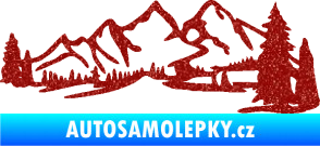 Samolepka Krajina hory 038 pravá Ultra Metalic červená