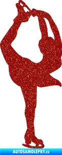 Samolepka Krasobruslení 003 pravá krasobruslařka Ultra Metalic červená