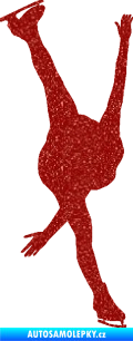Samolepka Krasobruslení 005 pravá krasobruslařka Ultra Metalic červená