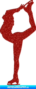 Samolepka Krasobruslení 011 levá krasobruslařka Ultra Metalic červená