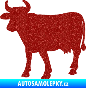 Samolepka Kráva 002 levá Ultra Metalic červená