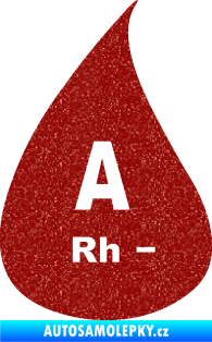 Samolepka Krevní skupina A Rh- kapka Ultra Metalic červená