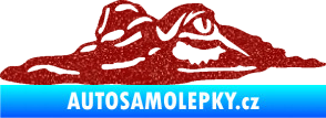 Samolepka Krokodýl 003 levá hlava na hladině Ultra Metalic červená
